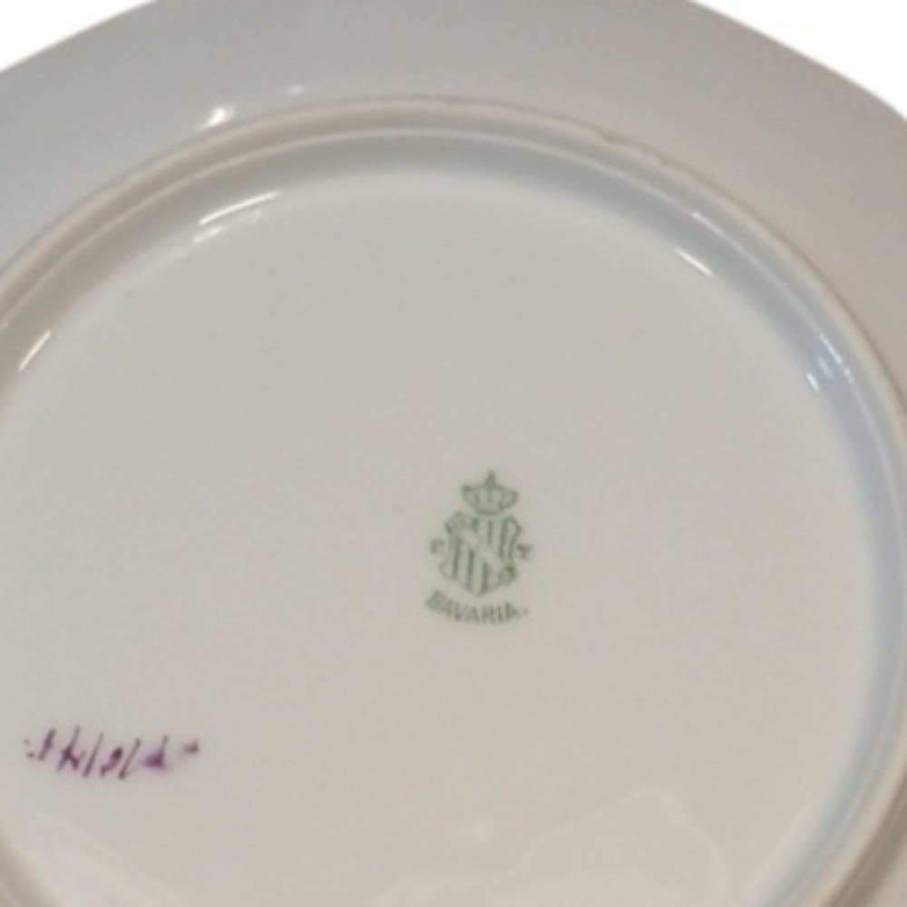 Antique Plate Handpainted With Roses - Picture 5 of 6